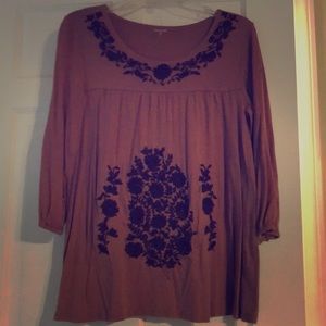 Garnet Hill Boho peasant blouse